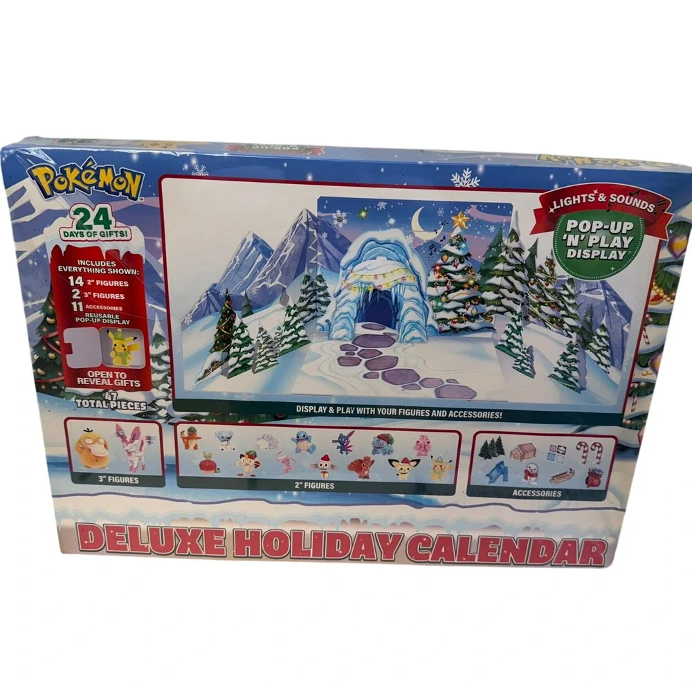 Pokemon Deluxe Holiday Advent Calendar Kids OS Multi Lights Sounds 24 Days Gift